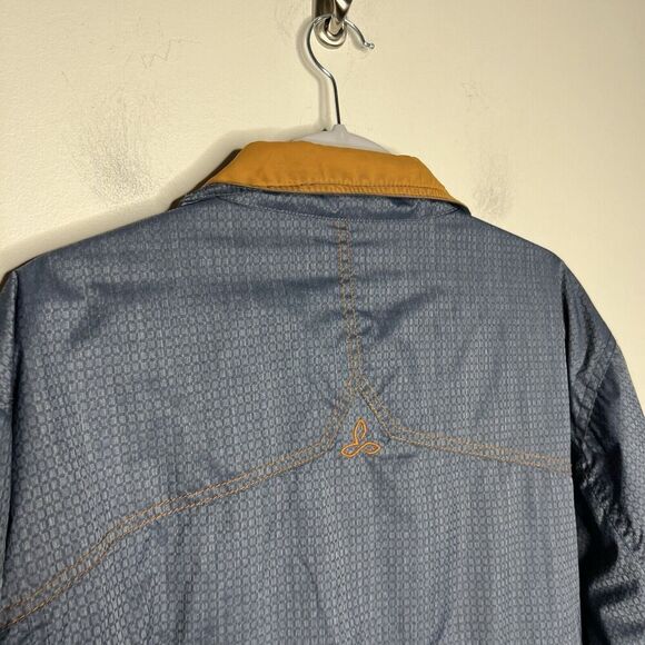Prana Jacket Mens XL Puffer Blue Outdoor Windbreaker Full Zip - Picture 9 of 16
